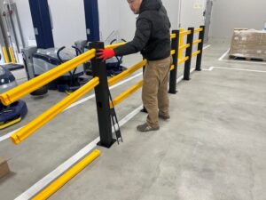 防護バリアの設置工事