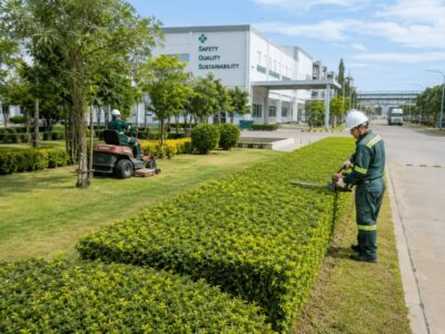 工場敷地内の緑化サービス